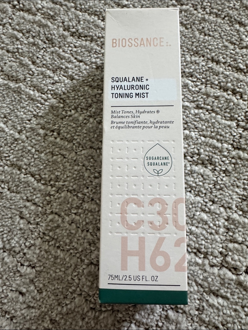 NEW Biossance Squalane + Hyaluronic Toning Mist 2.5 oz